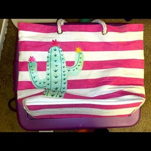 Fashion cactus beach bag
